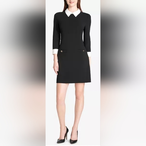 Tommy Hilfiger Women's Business Casual Dress Black&White 10 Medium - Picture 11 of 14
